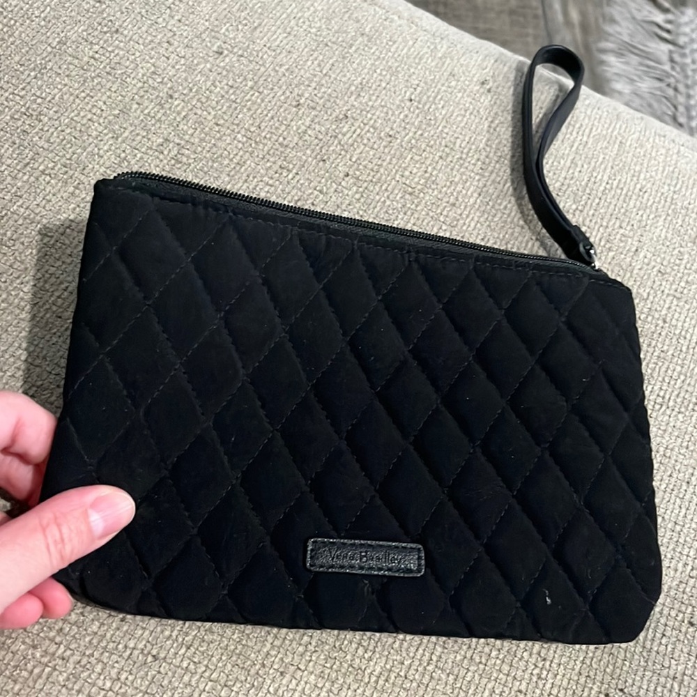 Vera Bradley black quilted wristlet